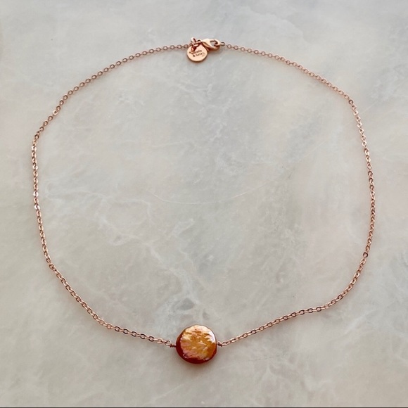 ❗️LAST❗️Rose Gold Pink Baroque Pearl Necklace - Picture 5 of 8